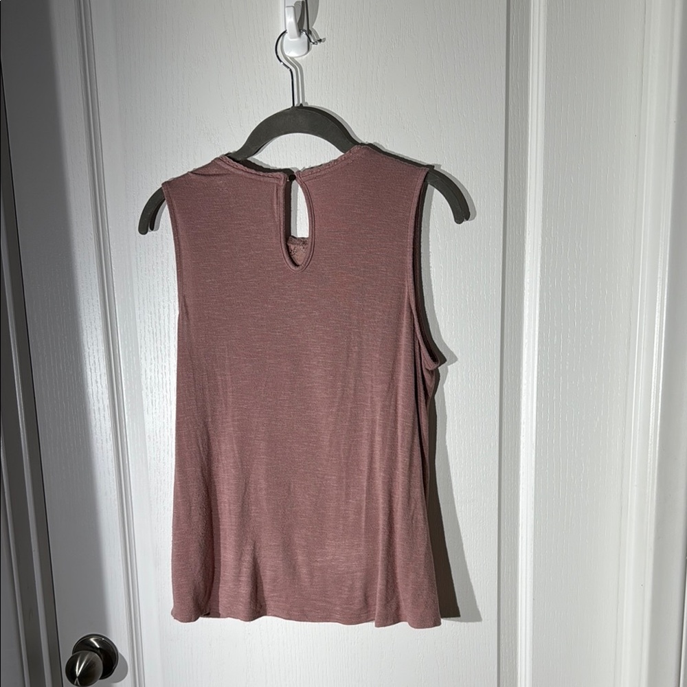 Maurices Elegant Lace Sleeveless Top - Mauve - Picture 5 of 5